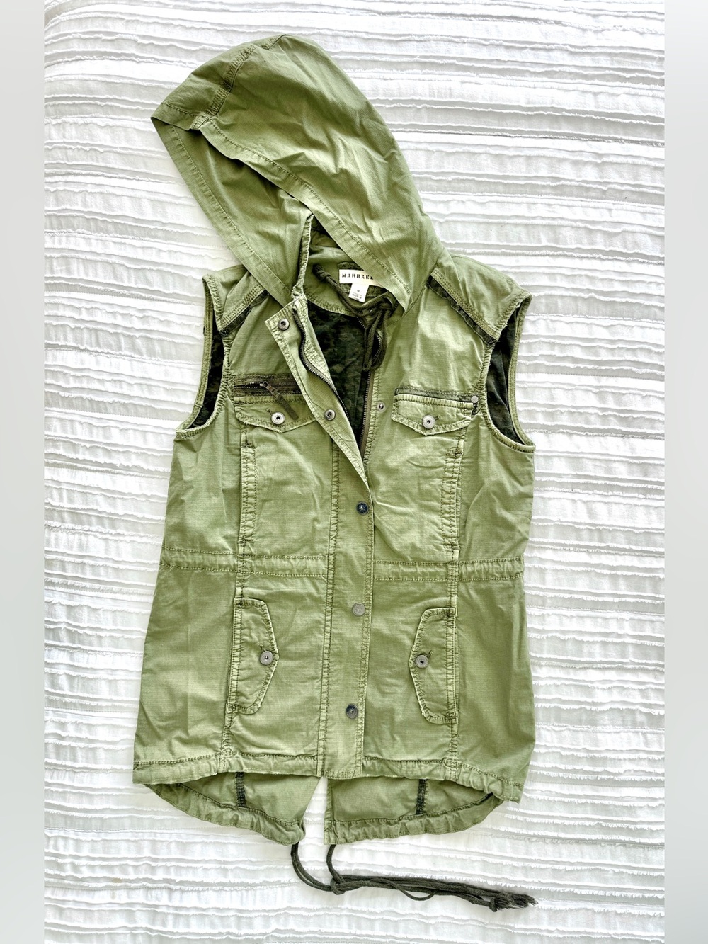 Hooded Utility Vest in Olive by Madewell